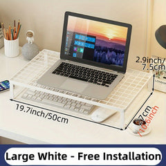 1pc Notebook Computer Stand Cooling Base Hollow Out Desktop Display Device