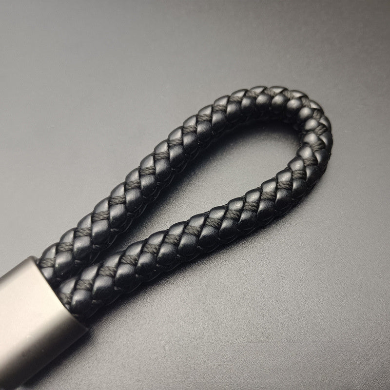 Braided Rope Keychain Jewelry Pendant Zinc Alloy Keychain