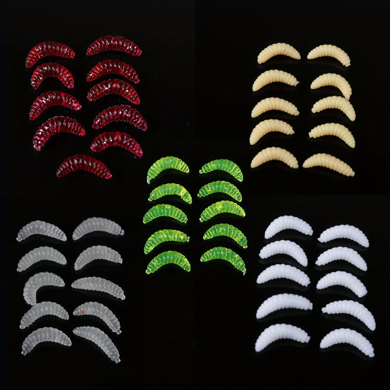 125pcs Bionic Soft Worm Floating Soft Lure For Trout Fishing