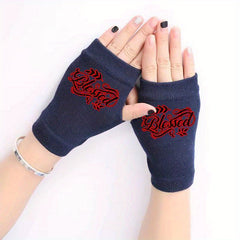 Vintage Half Finger Winter Gloves