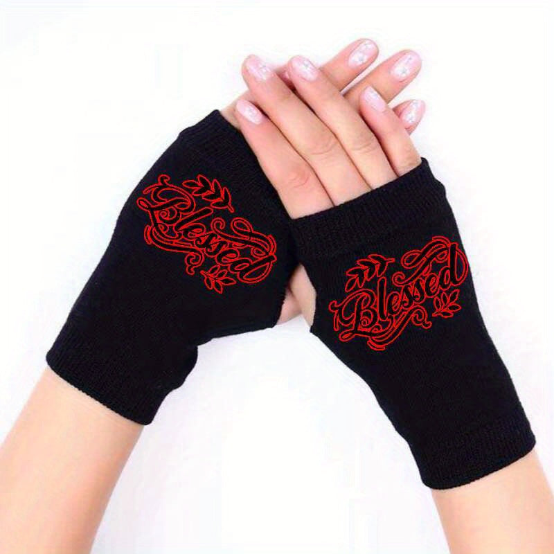 Vintage Half Finger Winter Gloves