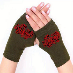 Vintage Half Finger Winter Gloves