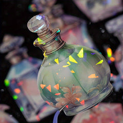 10pcs Shell Light Glass Bottle Stickers Decals, DIY Craft Decorative Art