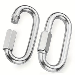 2 Pack Heavy Duty Climbing Carabiner Key Chain for Outdoor Activities
