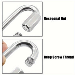 2 Pack Heavy Duty Climbing Carabiner Key Chain for Outdoor Activities