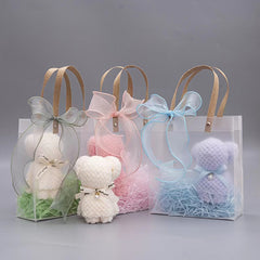 Frosted Teddy Bear Towel Wedding Bridesmaid Gift