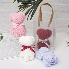 Frosted Teddy Bear Towel Wedding Bridesmaid Gift