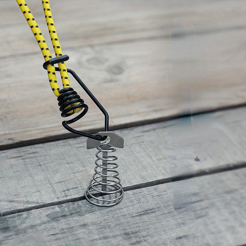 5pcs Tent Elastic Rope Bungee Cord Hooks for Camping, Boats, and Luggage