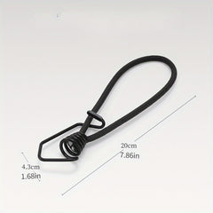 5pcs Tent Elastic Rope Bungee Cord Hooks for Camping, Boats, and Luggage