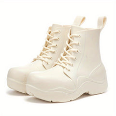 Women's Waterproof Rain Boots Anti-slip Platform Work Boots