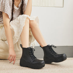 Women's Waterproof Rain Boots Anti-slip Platform Work Boots