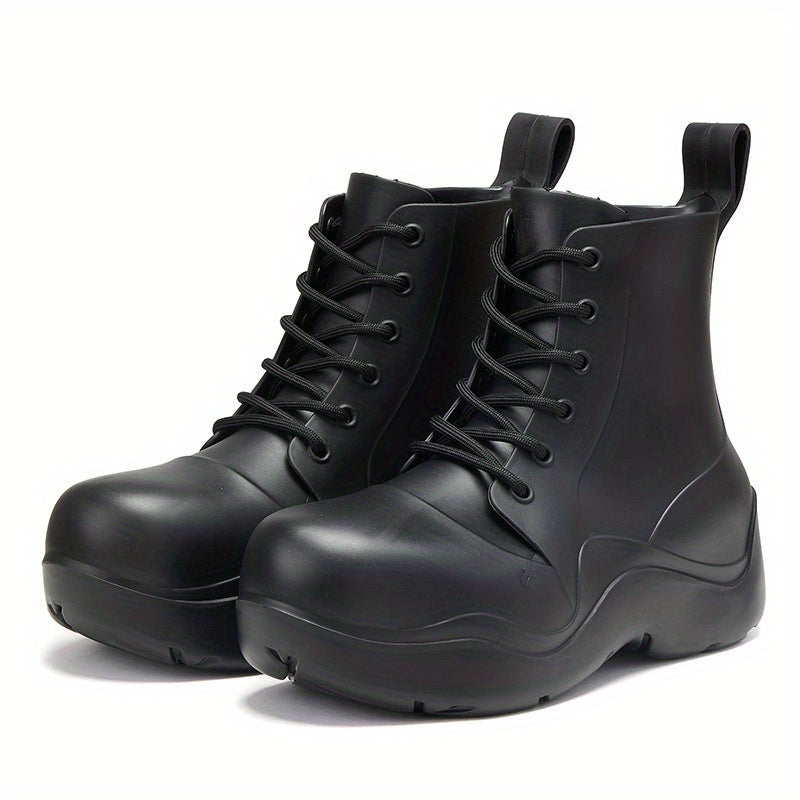 Women's Waterproof Rain Boots Anti-slip Platform Work Boots