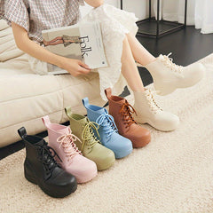 Women's Waterproof Rain Boots Anti-slip Platform Work Boots