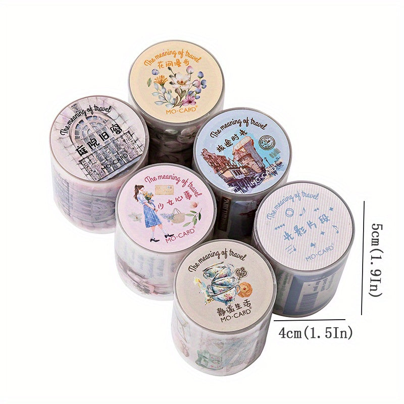 Flower Architectural Scrapbook Tape Sticker DIY Decoration