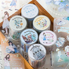 Flower Architectural Scrapbook Tape Sticker DIY Decoration