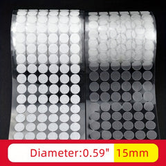 Self Adhesive Dots Hook & Loop Sticky Back Coins 10mm 108pairs 15mm 102pairs 20m