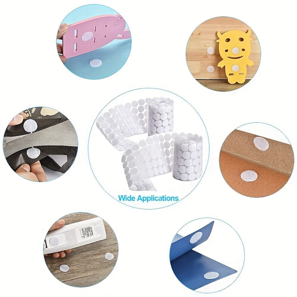 Self Adhesive Dots Hook & Loop Sticky Back Coins 10mm 108pairs 15mm 102pairs 20m