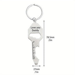 Stainless Steel Keychain Bottle Opener with Velvet Bag