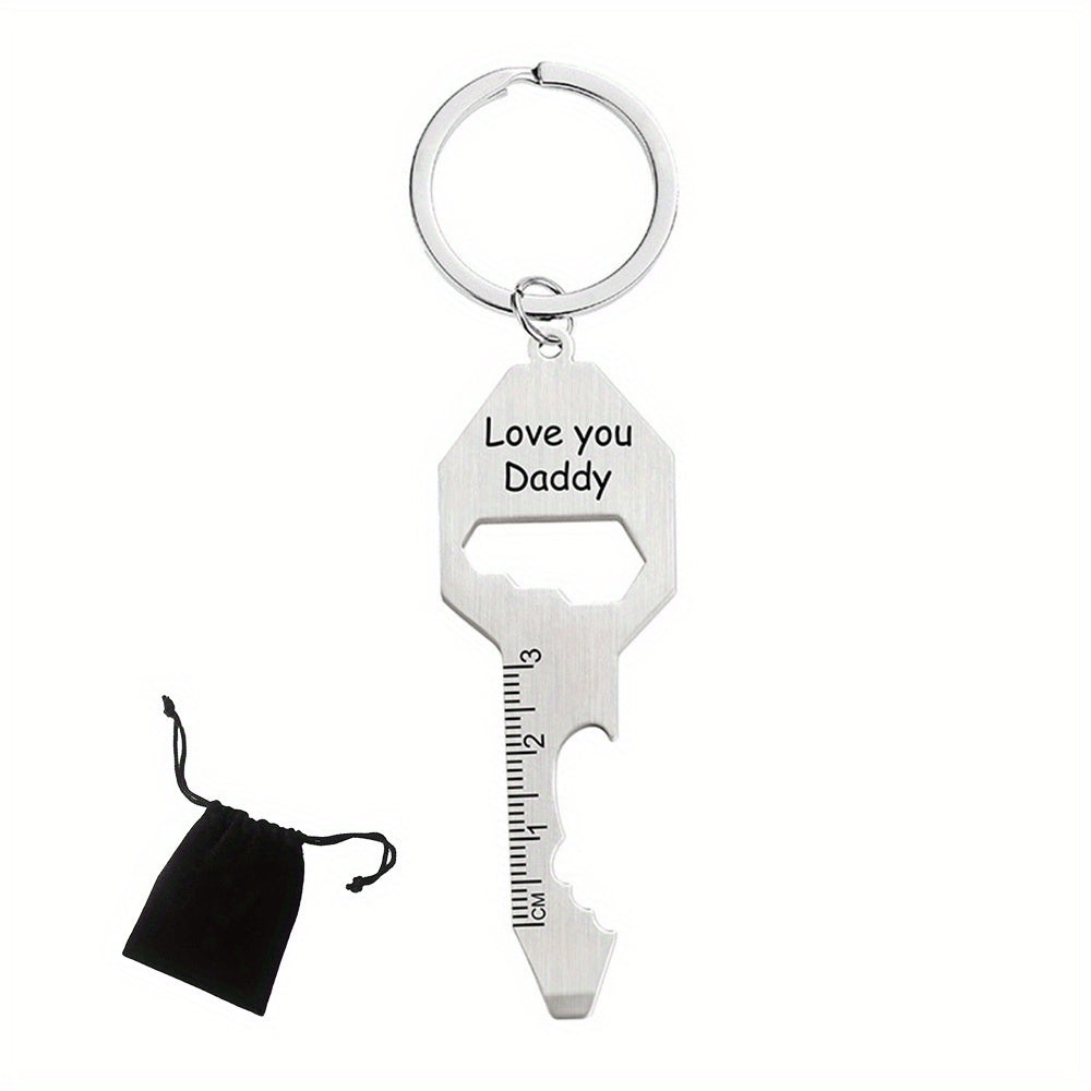 Stainless Steel Keychain Bottle Opener with Velvet Bag