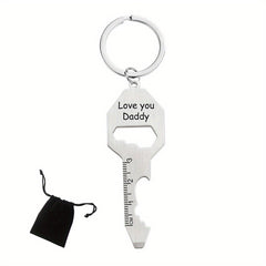 Stainless Steel Keychain Bottle Opener with Velvet Bag