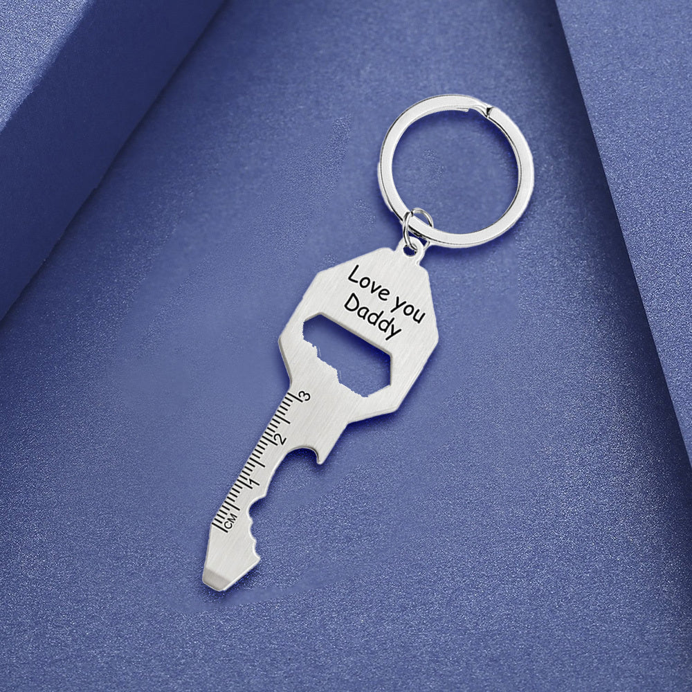 Stainless Steel Keychain Bottle Opener with Velvet Bag