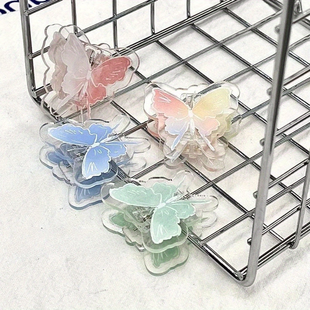Gradient Butterfly Acrylic Clip Sticky Notes Clip