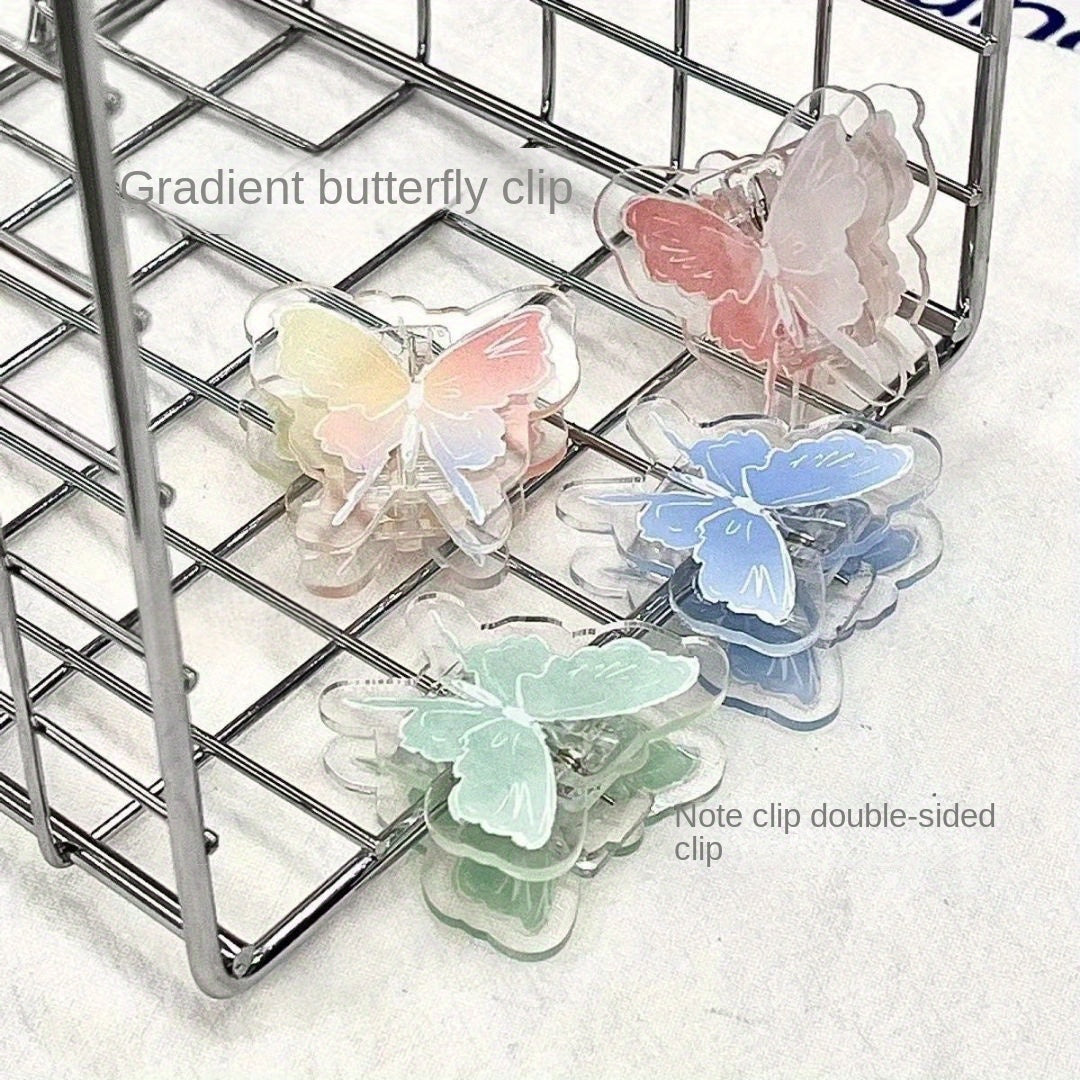 Gradient Butterfly Acrylic Clip Sticky Notes Clip