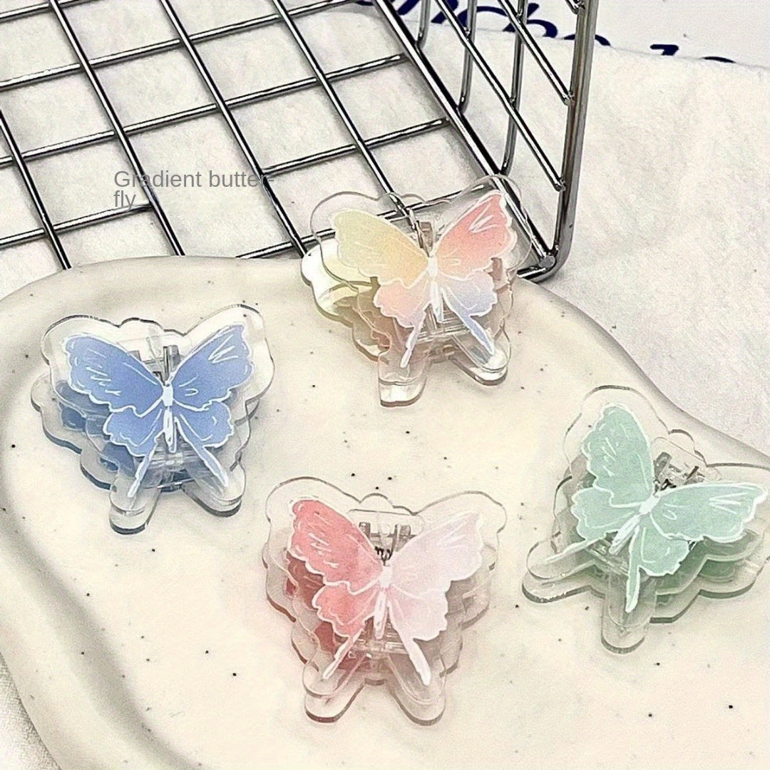 Gradient Butterfly Acrylic Clip Sticky Notes Clip