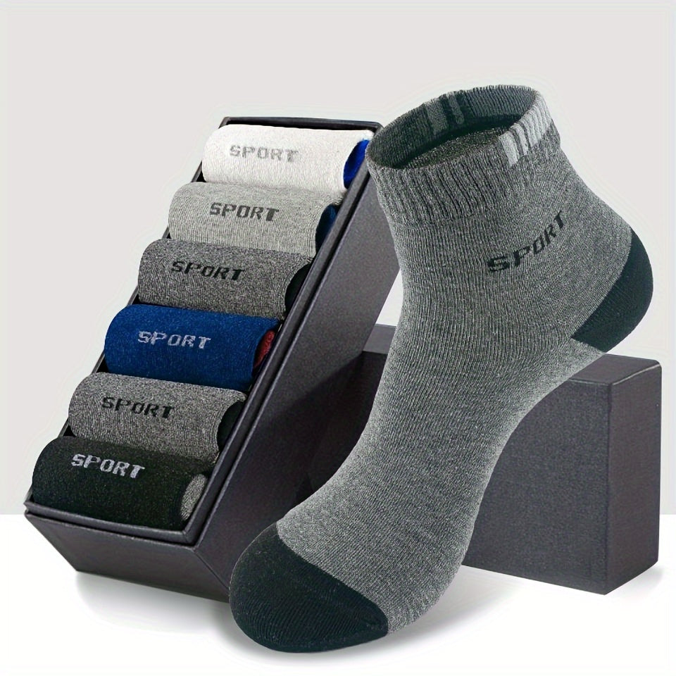 Men's Mid Crew Sport Socks 5-Pack for Basketball T