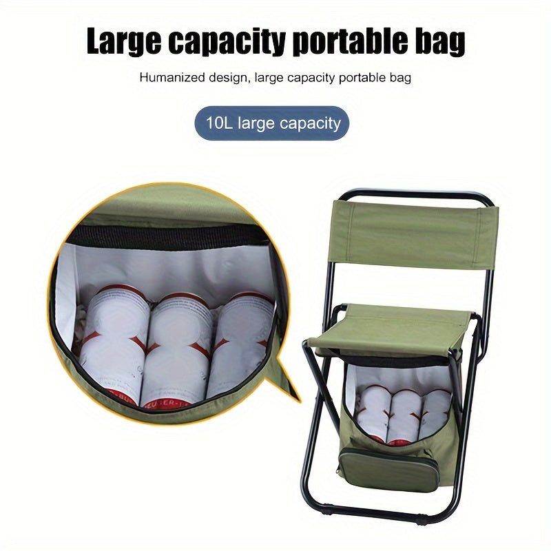 Portable Folding Chair For Camping Fishing with Zipper Storage Bag