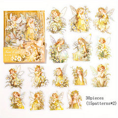 30pcs Fairy Sticker Bag Waterproof Cup Scrapbook Prize