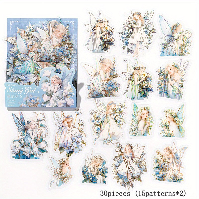 30pcs Fairy Sticker Bag Waterproof Cup Scrapbook Prize