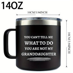 14oz Insulated Coffee Mug with Handle - Keeps Hot or Cold