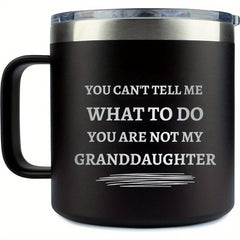 14oz Insulated Coffee Mug with Handle - Keeps Hot or Cold