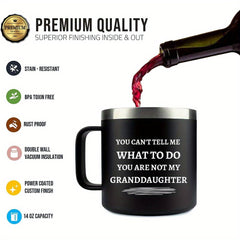 14oz Insulated Coffee Mug with Handle - Keeps Hot or Cold