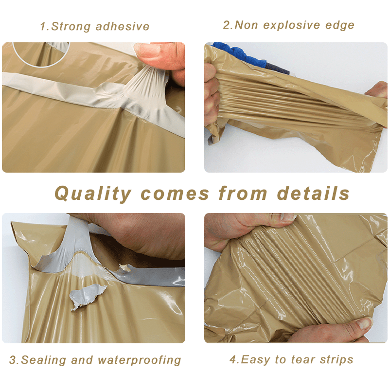 500pcs Express Bag Milk Tea Thickened 12 Silk 28 42 Waterproof Resistant