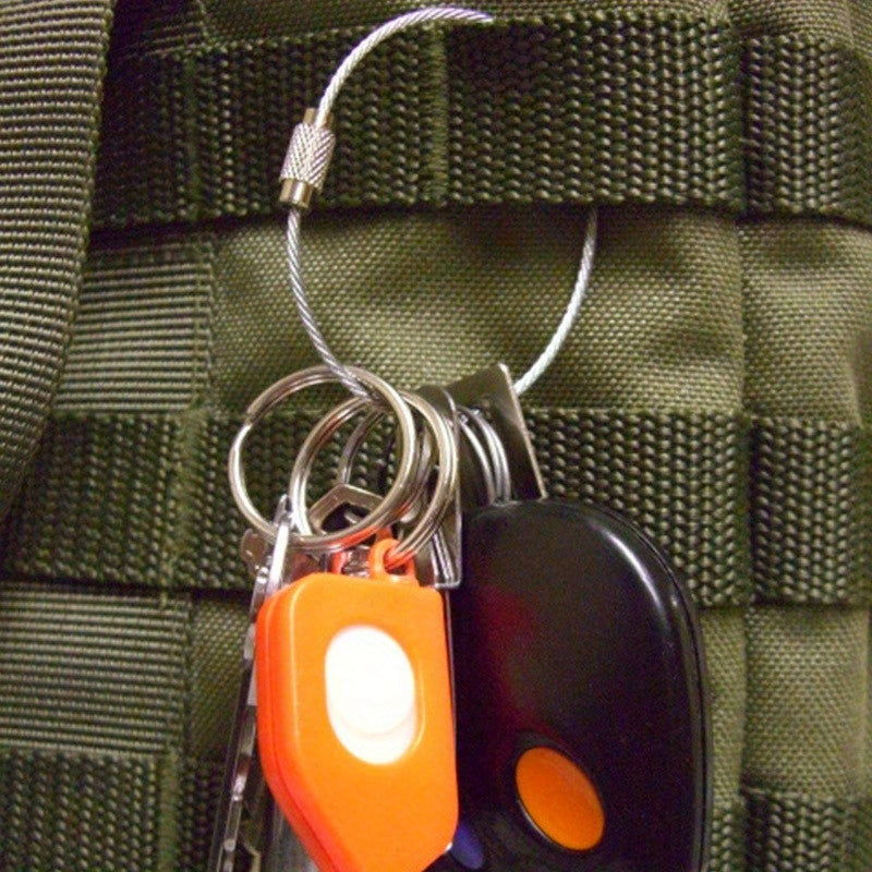 10pcs Stainless Steel Keychain Keyring for Outdoor