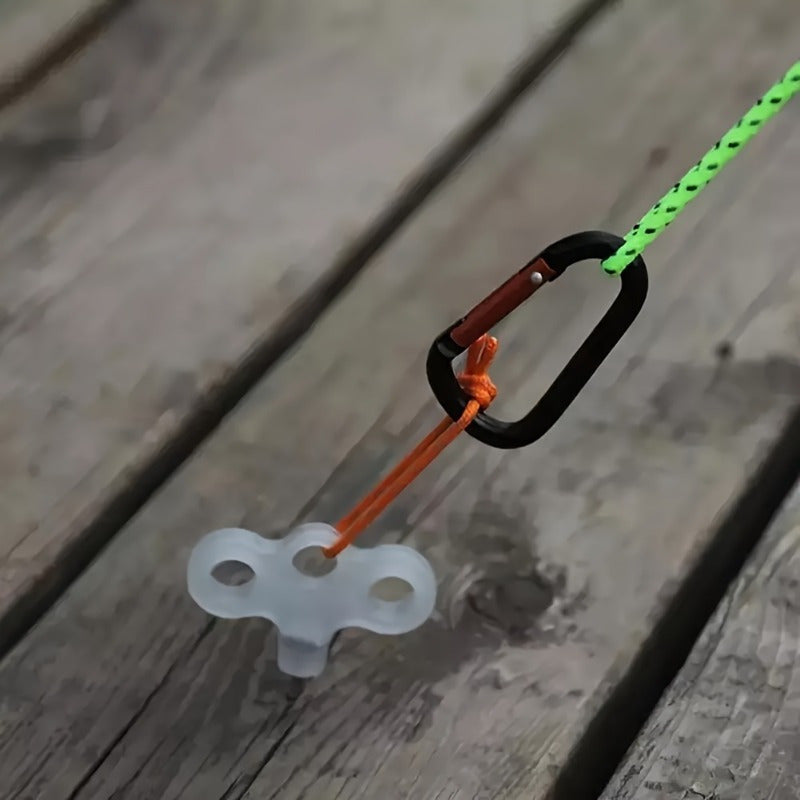 4pcs Luminous Tent Screw Nails - Outdoor Camping Hiking