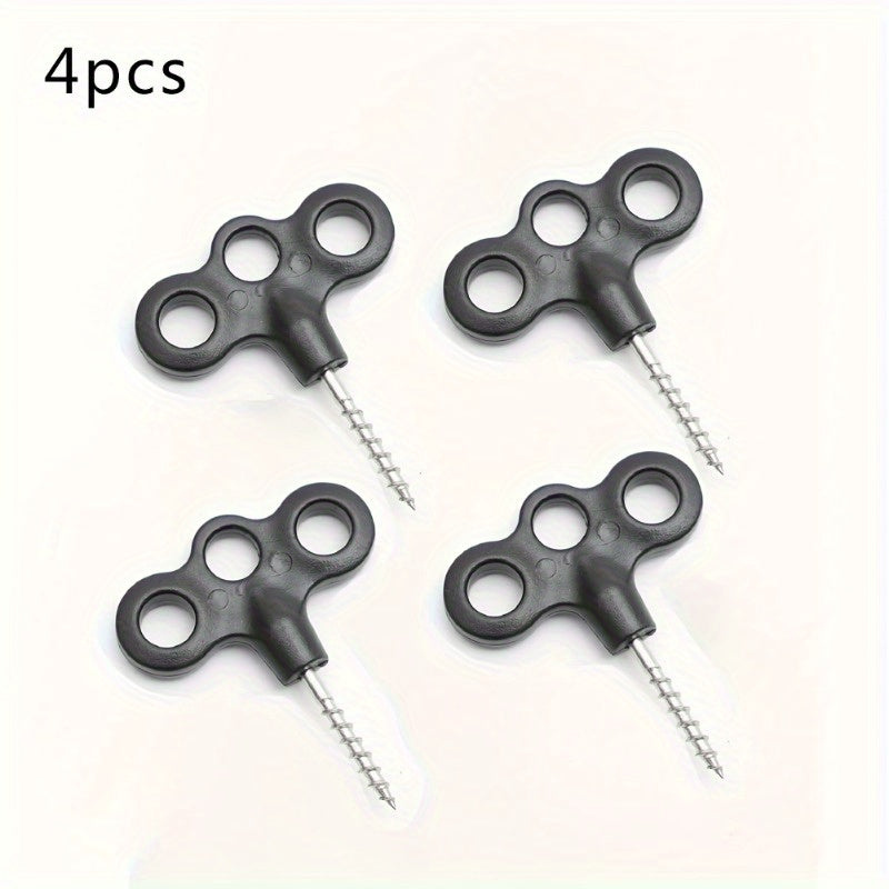4pcs Luminous Tent Screw Nails - Outdoor Camping Hiking
