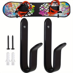 2pcs Horizontal Snowboard Clips Wall Mounted Display Rack