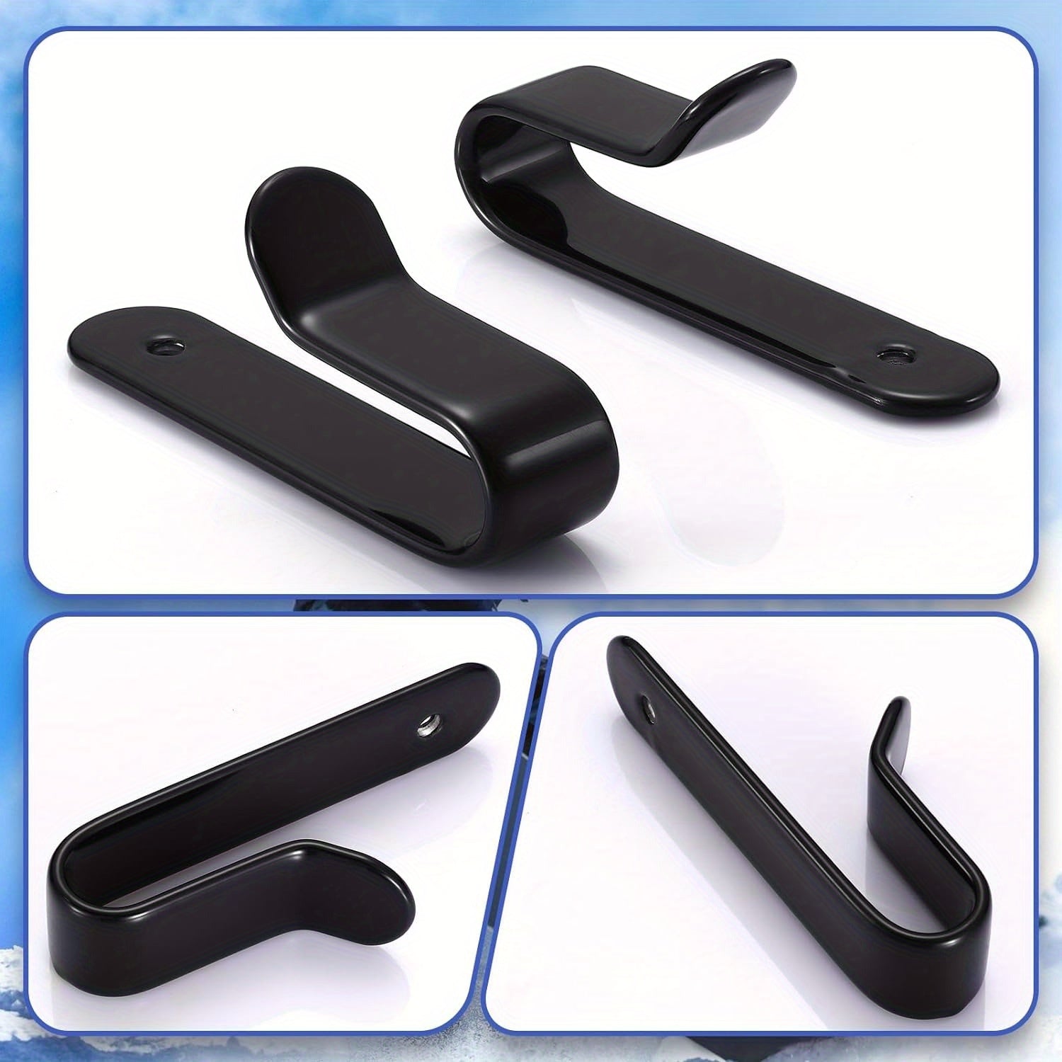 2pcs Horizontal Snowboard Clips Wall Mounted Display Rack