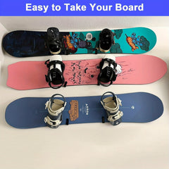 2pcs Horizontal Snowboard Clips Wall Mounted Display Rack