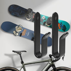 2pcs Horizontal Snowboard Clips Wall Mounted Display Rack