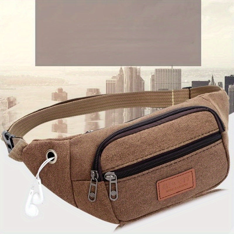 Outdoor Canvas Waist Bag for Cycling Hiking Camping