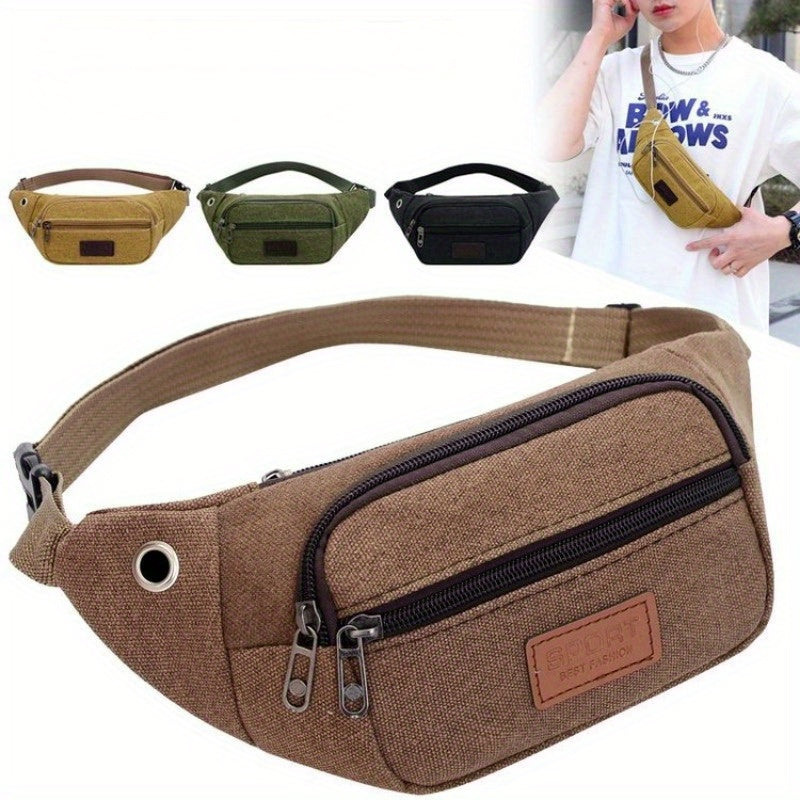 Outdoor Canvas Waist Bag for Cycling Hiking Camping