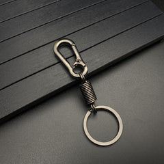 2pcs Stainless Steel Carabiner Shape Keychain Climbing Hook Rings