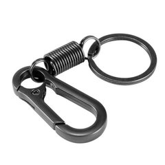 2pcs Stainless Steel Carabiner Shape Keychain Climbing Hook Rings