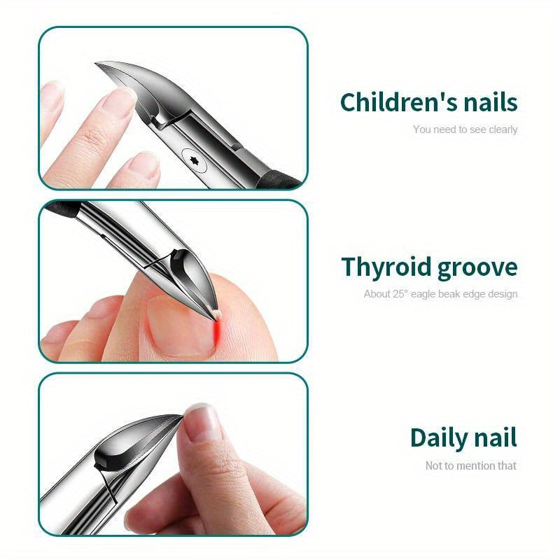 Stainless Steel Ingrown Toe Nail Clippers Double Spring Ingrown Toenail Pliers