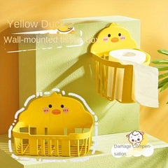 Small Yellow Duck Tissue Box Wall Mounted Storage Box