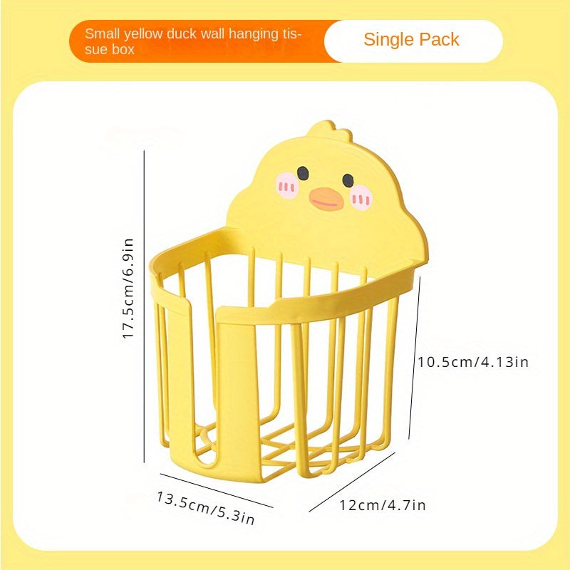Small Yellow Duck Tissue Box Wall Mounted Storage Box
